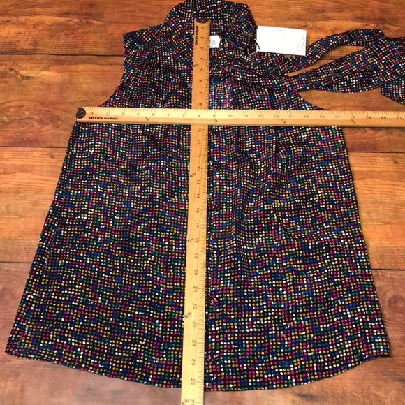 LEONA by Lauren Leonard~Multicolor Microdot Top~XS - Picture 3 of 8